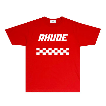 Rhude T Shirts Printed Trendy Pure Cotton