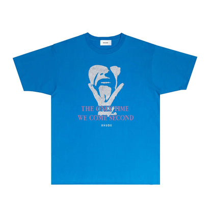Rhude T Shirts Printed Trendy Pure Cotton