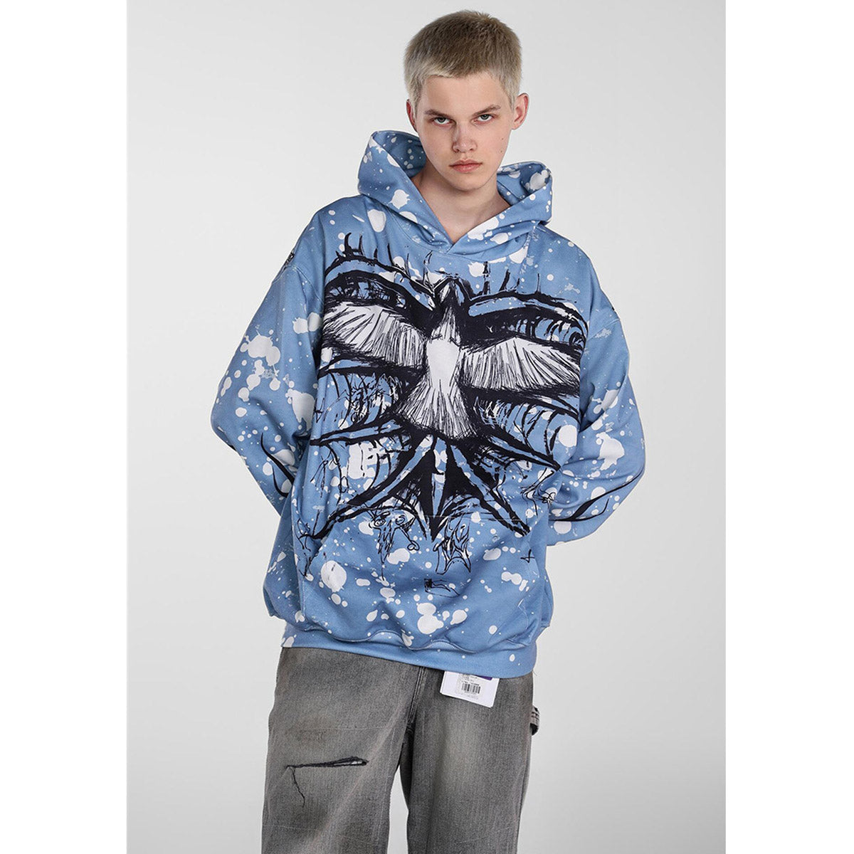 Unisex Hoodies Saint Michael Bird Print Hoodie