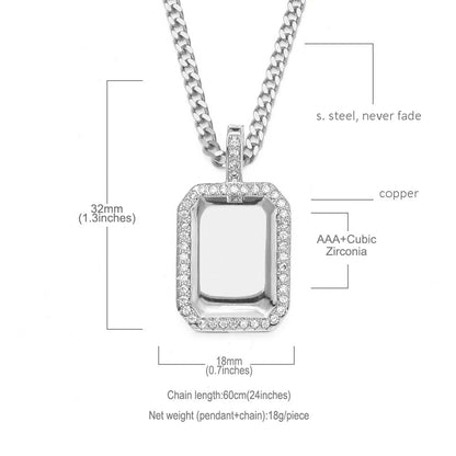 Jewelry hiphop cube pendant ins trendy cool hip hop men and women Spectrum St. Valentine's Royalty