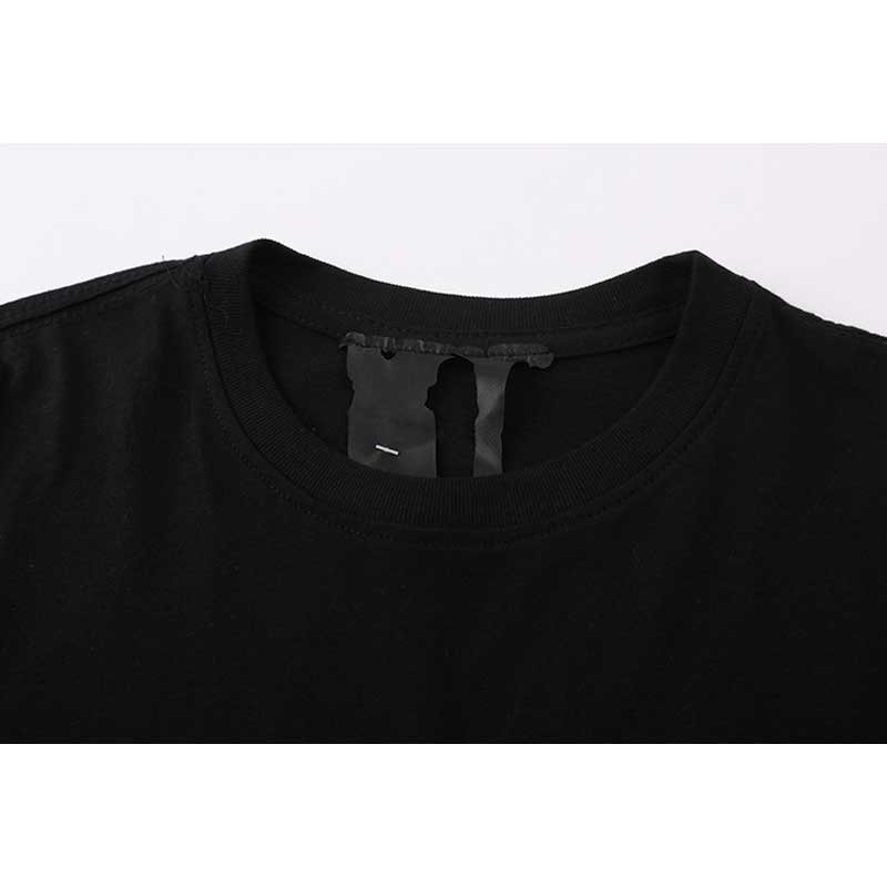 Vlone T Shirts Printed Short Sleeve T-shirt for Men and Women Hip Hop Loose Large V Half Sleeve