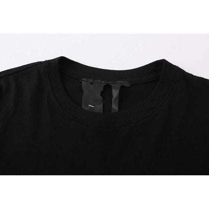 Vlone T Shirts Printed Short Sleeve T-shirt for Men and Women Hip Hop Loose Large V Half Sleeve