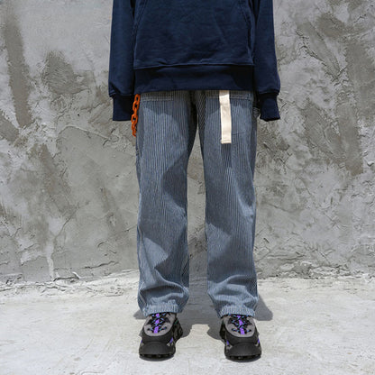 Cargo Pants Japanese-Style Retro Stripes