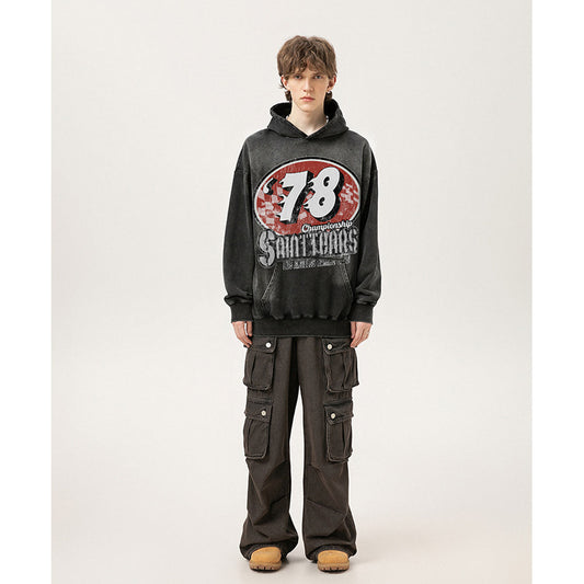 Unisex Hoodies Saint Michael Old Loose Hoodie