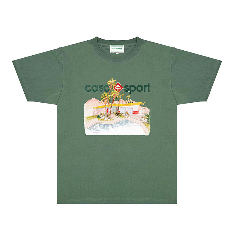 Casablanca T Shirts Fashion Print Street