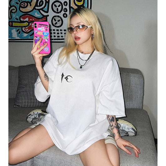 Unisex T-Shirts Thug Club Silver Versatile Solid Color Trendy Tee