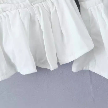Women Tops Summer Lace Puff Sleeve Shirt