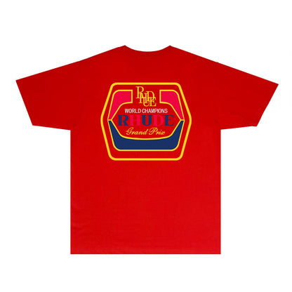 Rhude T Shirts Printed Trendy Pure Cotton