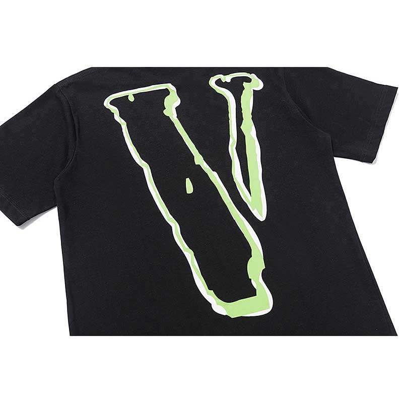 Vlone T Shirts Big V Figure Printing Stylish Loose Short Sleeve T-shirt Men and Women