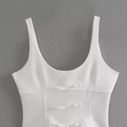 Women Tops Summer Bow Top Backless Sexy Vest