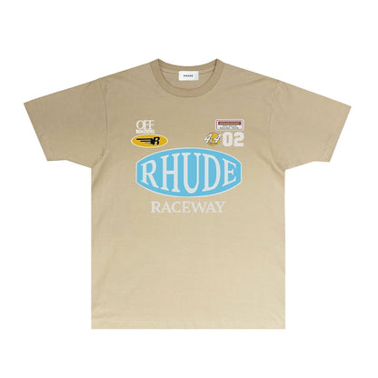 Rhude T Shirts Printed Trendy Pure Cotton
