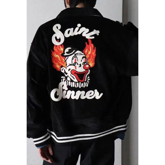 Unisex Baseball Jersey Saint Michael Joker Lapel Jacket