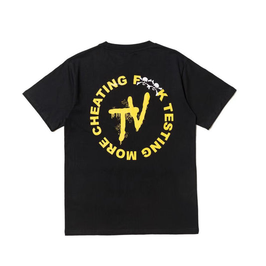 Vlone T Shirts Friends Large V Short Sleeve Loose T-shirt Men and Women Couple Half Sleeve