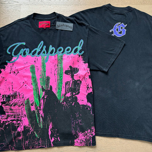 Godspeed T-Shirt Retro Fantasy Pattern