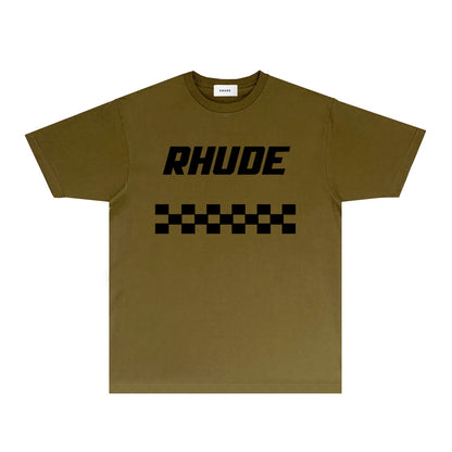 Rhude T Shirts Printed Trendy Pure Cotton