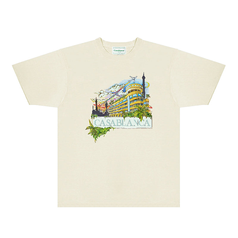 Casablanca T Shirts Fashion Print Street