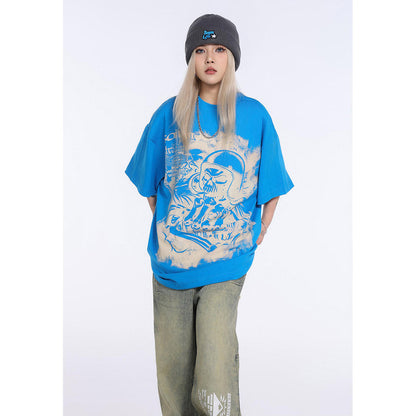 Unisex T-Shirts Saint Michael Vintage Comic Loose Short Sleeves