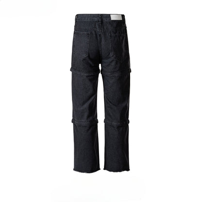 MIJKO Men's Vintage Pants MIJKO Men's Women's Autumn and Winter Zipper Pants Jeans
