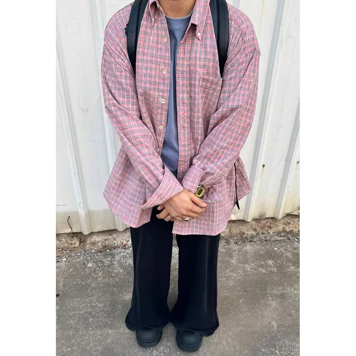 Unisex Shirts OUR LEGACY Pink Checked Loose Lining
