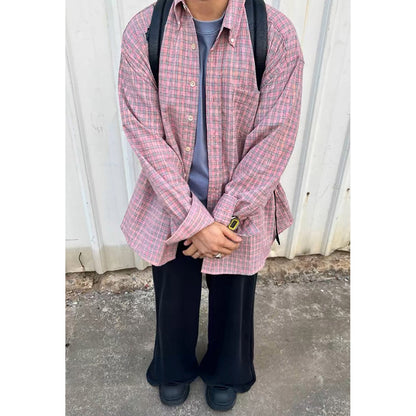 Unisex Shirts OUR LEGACY Pink Checked Loose Lining