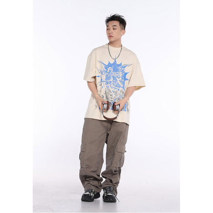 Unisex T-Shirts Saint Michael's Skeleton Print T-Shirt