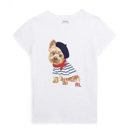 Summer Classic Polo Print Men's and Women's Short Sleeves Pu
