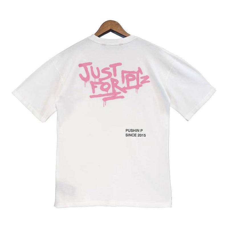 Palm Angle T Shirts Graffiti Printing Loose Half Sleeve