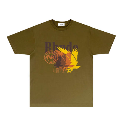 Rhude T Shirts Printed Trendy Pure Cotton