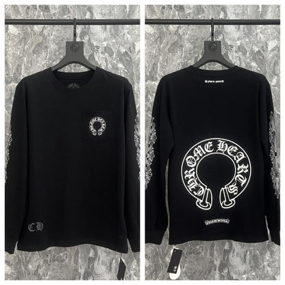 Chh Chrome Heart Long Sleeve Shirt Unisex Fashion Loose Long Sleeve Shirt