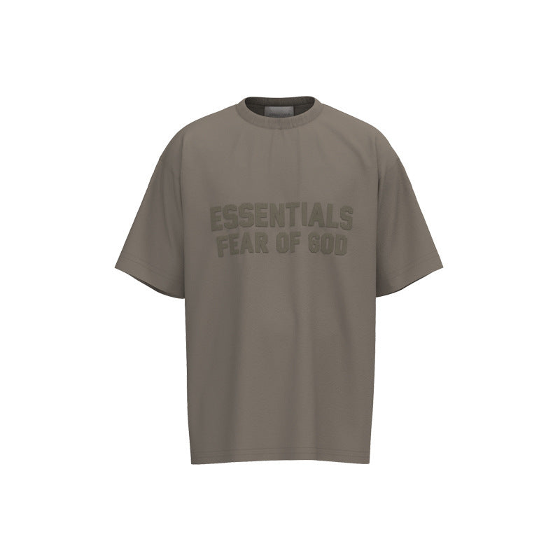 Fog Essentials T shirt Flocking Logo Loose T shirt