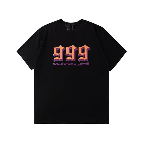 Vlone T Shirts Couple's Same Large V Printed Short Sleeve Men's and Women's High Street Loose T-shirt