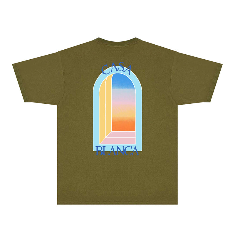 Casablanca T Shirts Fashion Print Street