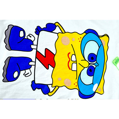 Unisex T-Shirts SpongeBob SquarePants Cartoon Printed Cotton T-Shirt