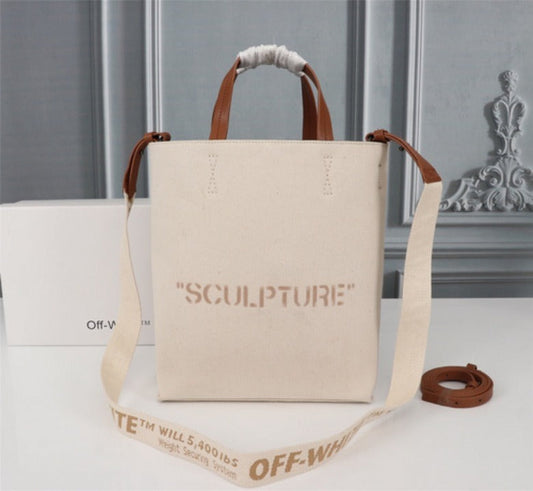 Off White Bag Casual Outdoor Convenient Tote Bag