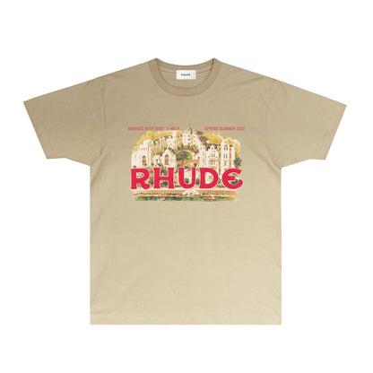 Rhude T Shirts Printed Trendy Pure Cotton