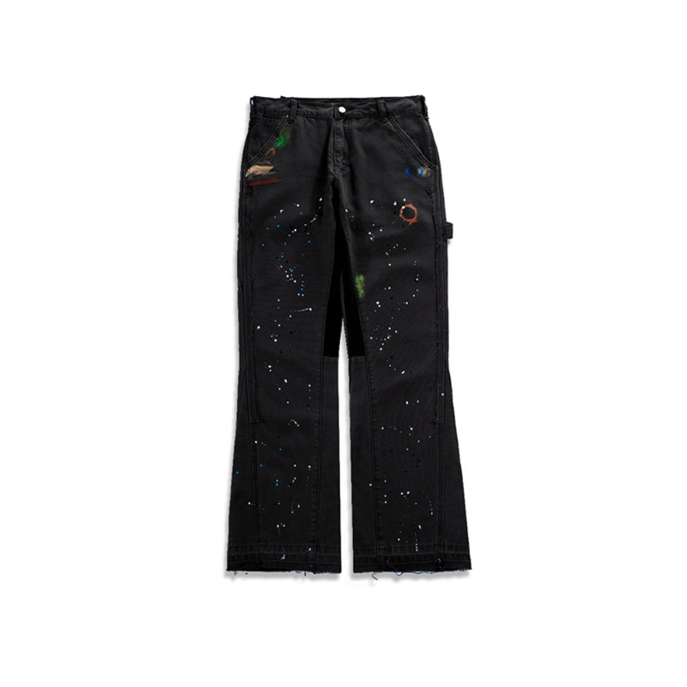 MIJKO Men Vintage Pants MIJKO Men's Women's Autumn and Winter Hip Hop Trendy Brand Checkered Flared Pants Jeans