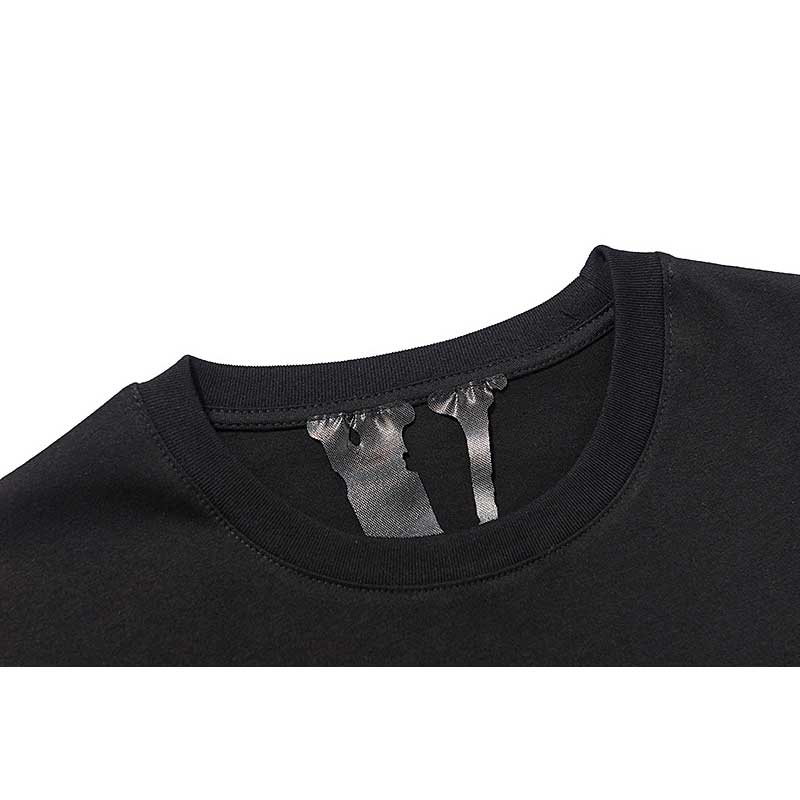 Vlone T Shirts V-Shaped Female Somke Printed Short Sleeve T-shirt Men and Women Hip Hop Couple Half Sleeve
