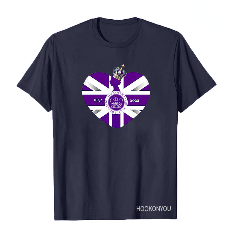 Inspired by Queen's Platinum Jubilee 2022 Elizabeth 70 Years T-shirt Graphic Print Crew Neck Short Sleeve
