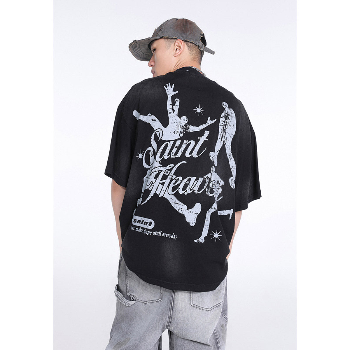 Unisex T-Shirts Saint Michael Fashion Loose Tee