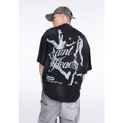 Unisex T-Shirts Saint Michael Fashion Loose Tee