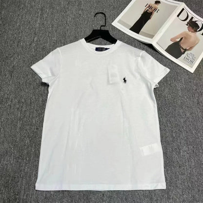 Summer Classic Polo Print Men's and Women's Short Sleeves Pu