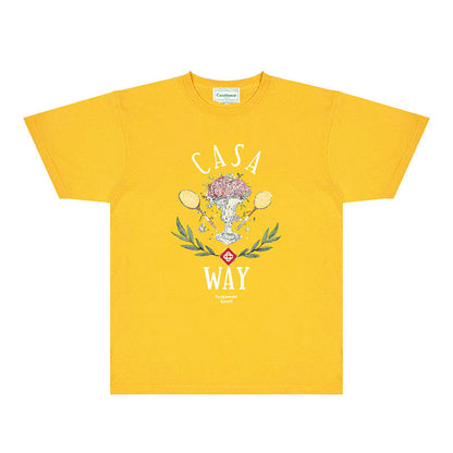 Casablanca T Shirts Fashion Print Street