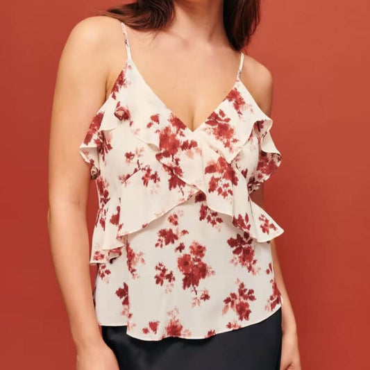 Women Tops Summer Vintage Floral Sling Top