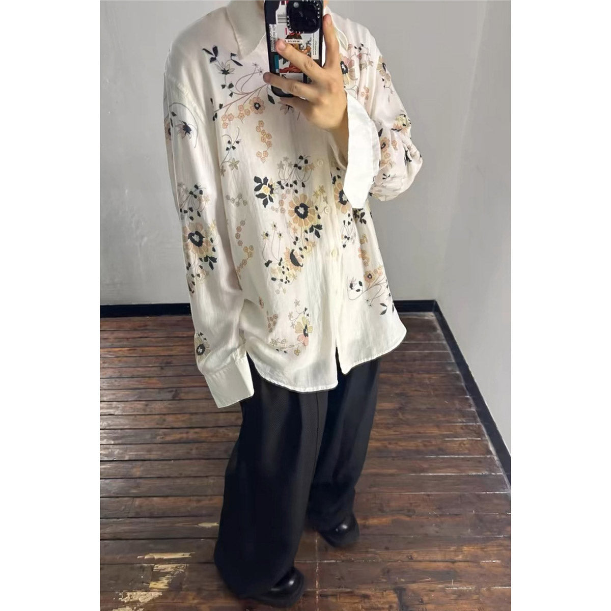 Unisex Shirts Our Legacy Floral Printed Loose Shirts