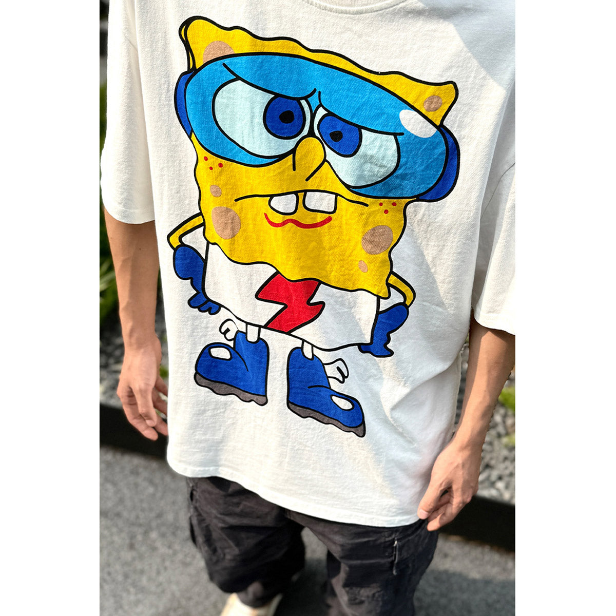 Unisex T-Shirts SpongeBob SquarePants Cartoon Printed Cotton T-Shirt