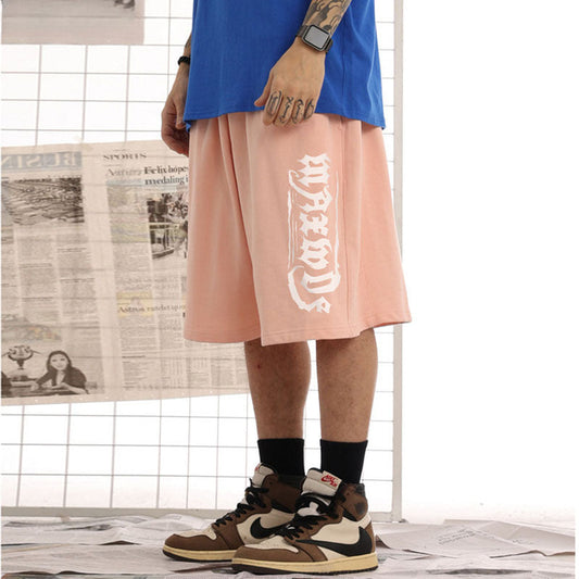 Men Shorts Retro Simple Solid Color Sports Shorts