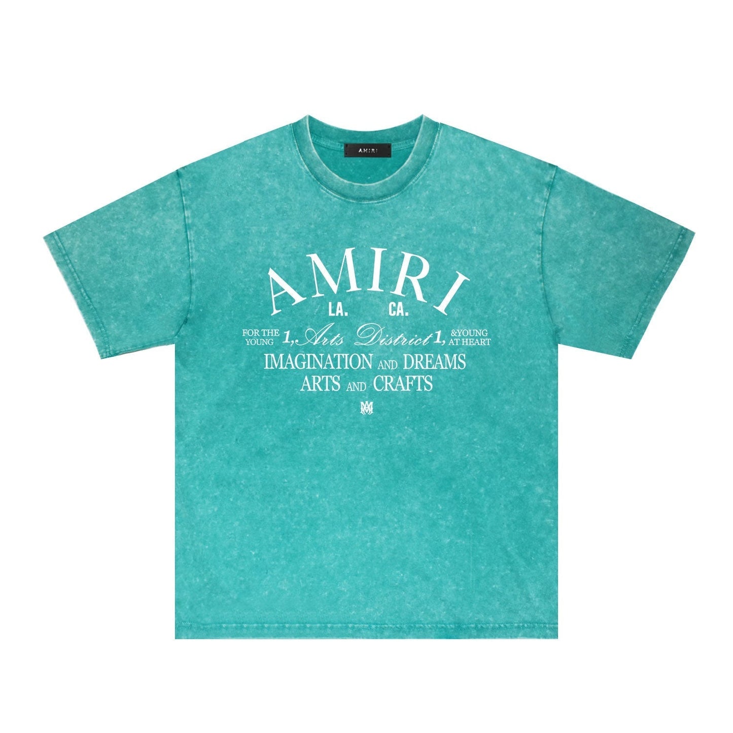 Amiri Washed Distressed T Shirt Printed Trendy Pure Cotton