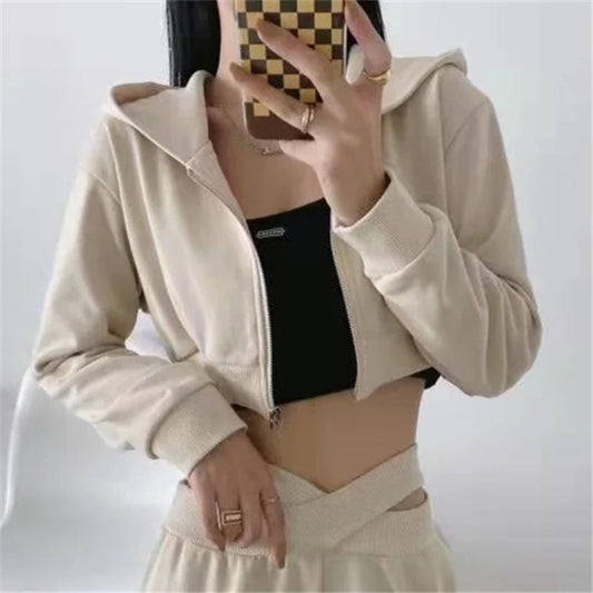 Women Hoodie Fashion Cardigan Slimming Casual