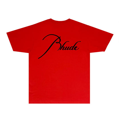 Rhude T Shirts Printed Trendy Pure Cotton