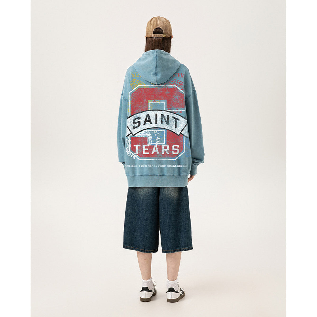 Unisex Hoodies Saint Michael Old Loose Hoodie